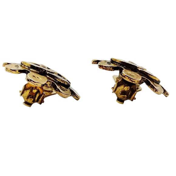 Chanel Gold Plated Clip Earrings - Picture 2 of 8